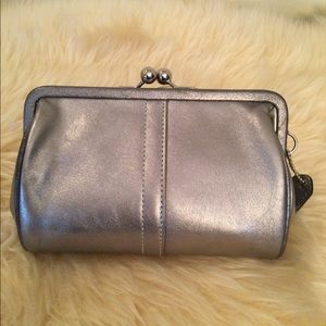 Coach silver small purse